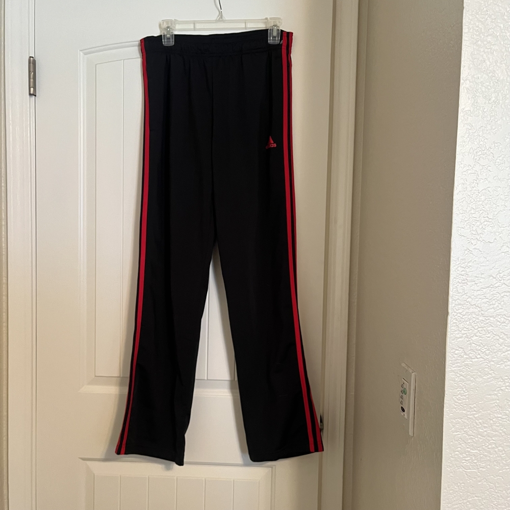 Adidas Red Double Stripe Track Pants
